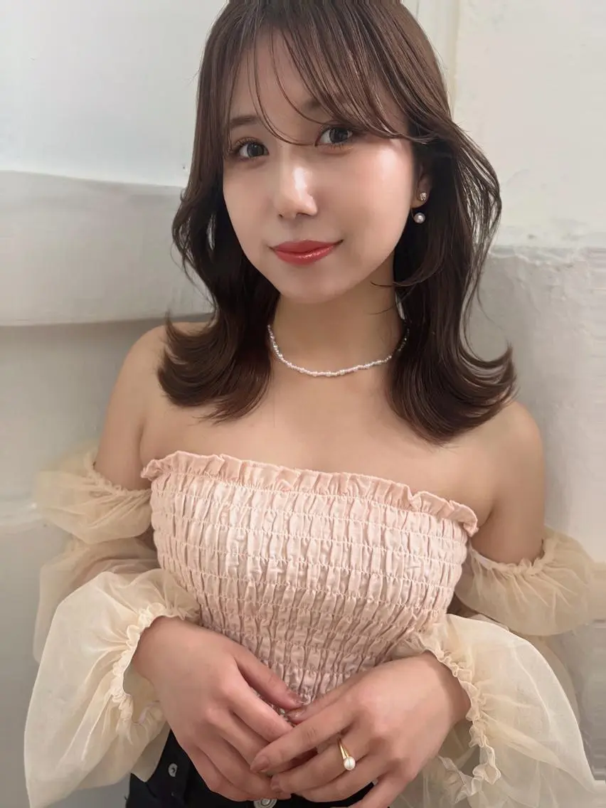 ミディアム 韓国風ヘア 韓国モテhair🍑 momoのヘアスタイル