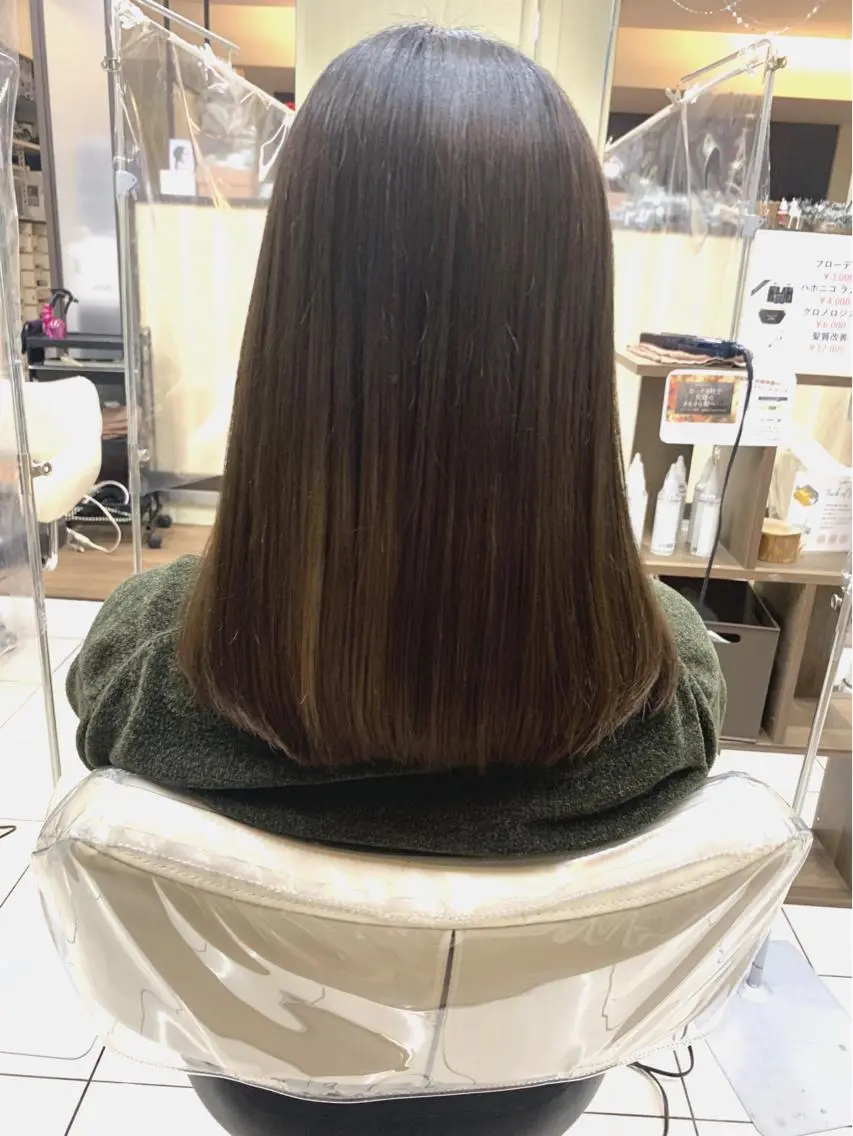 ロング パーマ 縮毛矯正 トリートメント ブリーチでもできる 縮毛矯正相原慎🌈のヘアスタイル