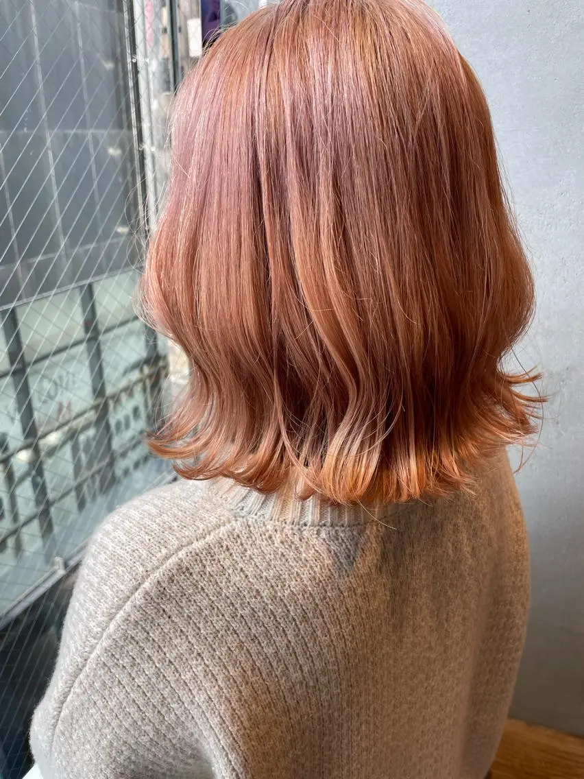 ミディアム カラー ピンクカラー 女性リピ90%🍨 🩷佐藤みずきのヘアスタイル