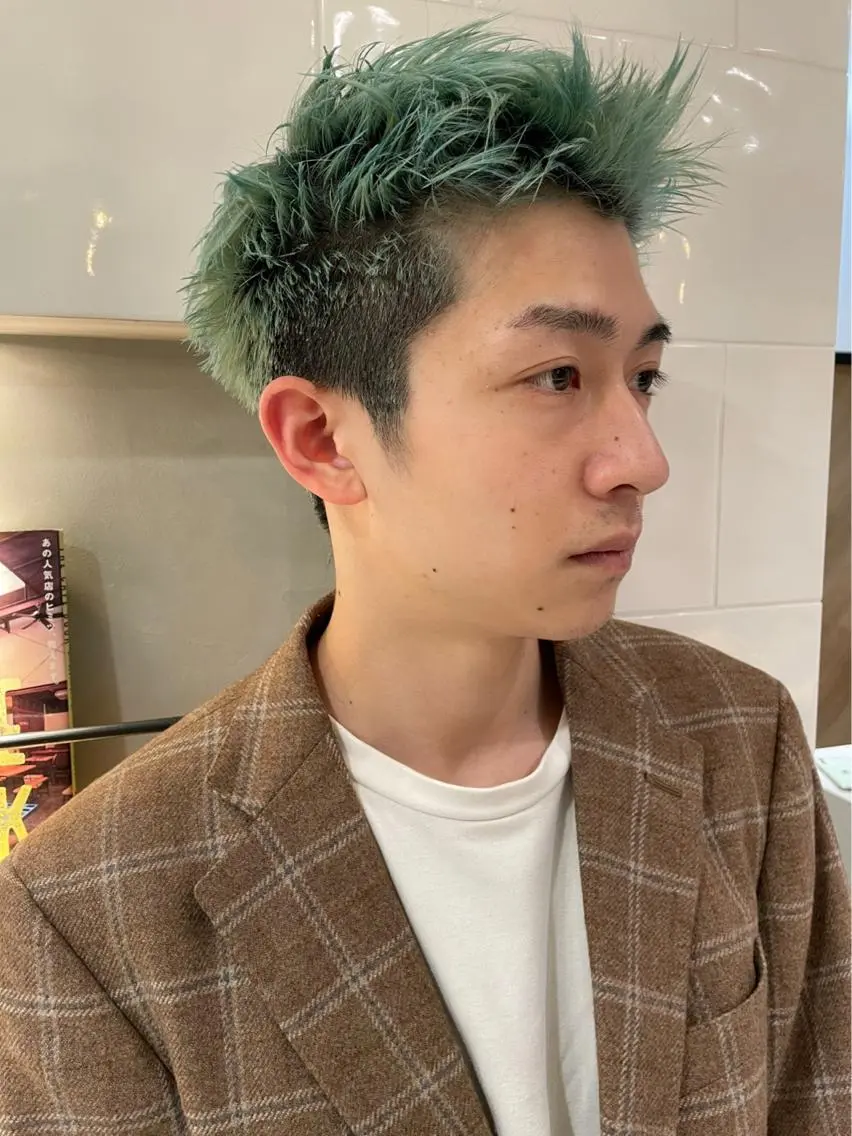 ショート カラー メンズ メンズハイトーン ハイトーンカラー ショートヘア カット ヘアカラー トリートメント 村上雅人 ナチュラルモードのヘアスタイル