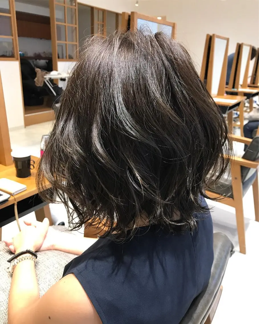 ショート カラー パーマ ボブ カット ヘアカラー トリートメント 高橋 昭雄のヘアスタイル