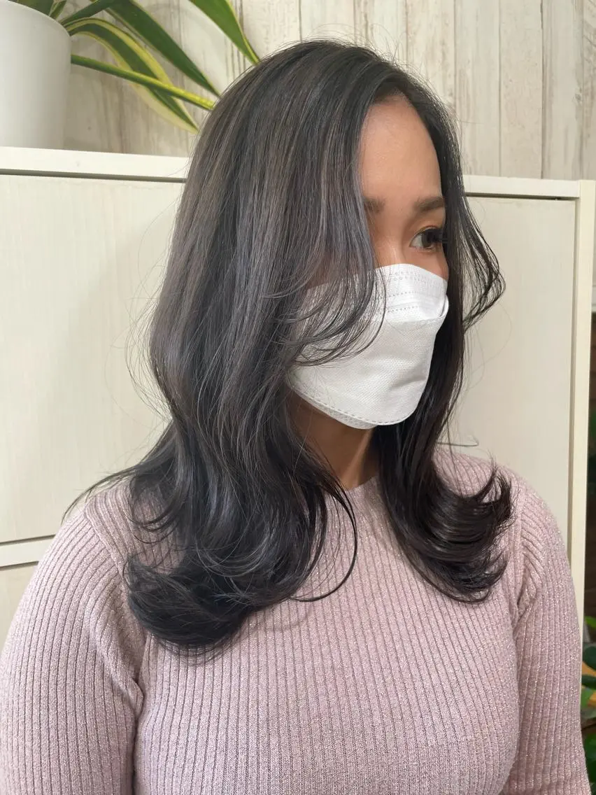 セミロング カラー exfa sakura🪞のヘアスタイル