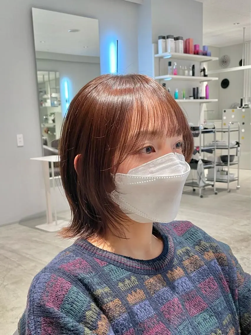 ショート カラー ボブ 外ハネヘア 中村 研介のヘアスタイル