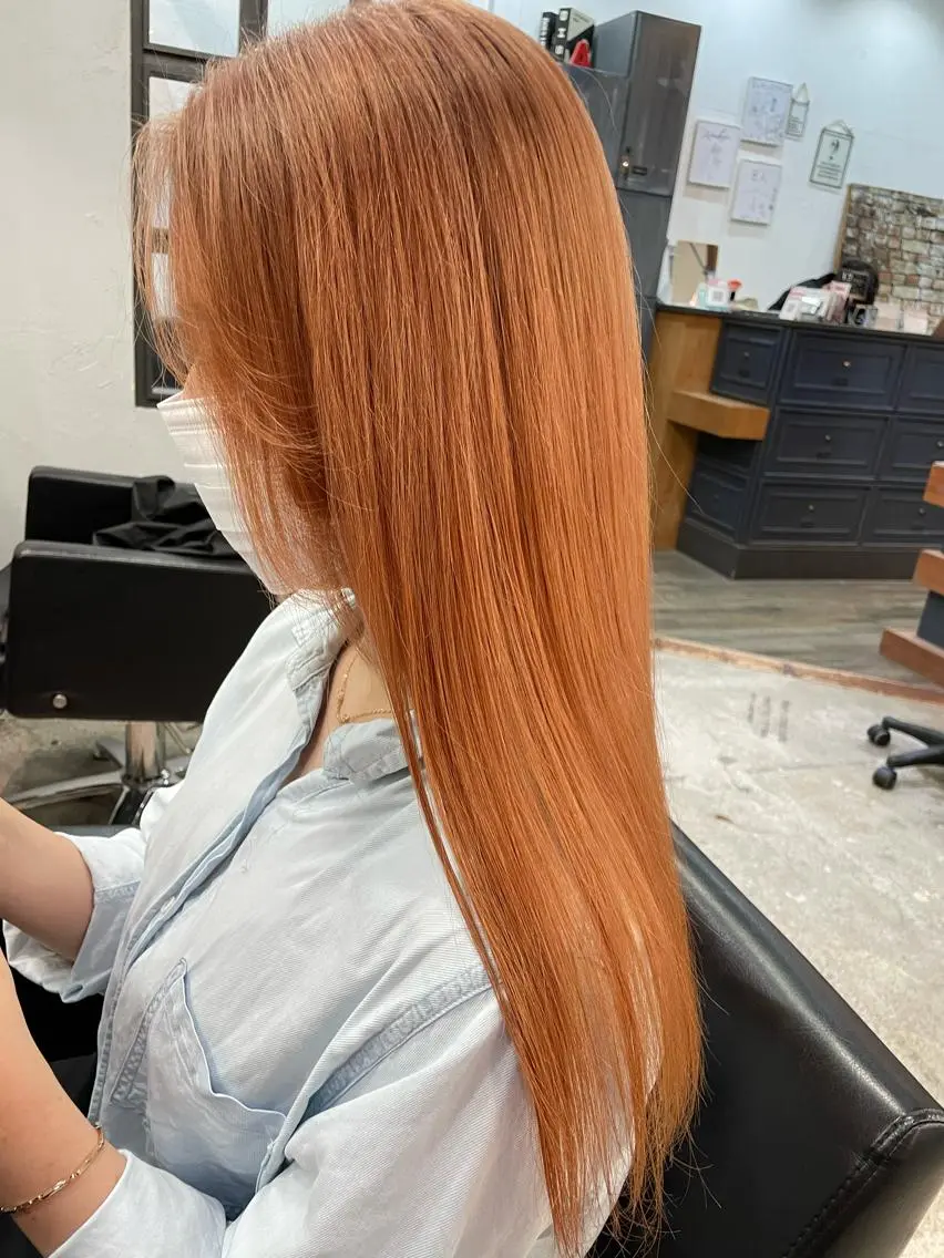 ロング ヘアカラー トリートメント 大内 志穂のヘアスタイル