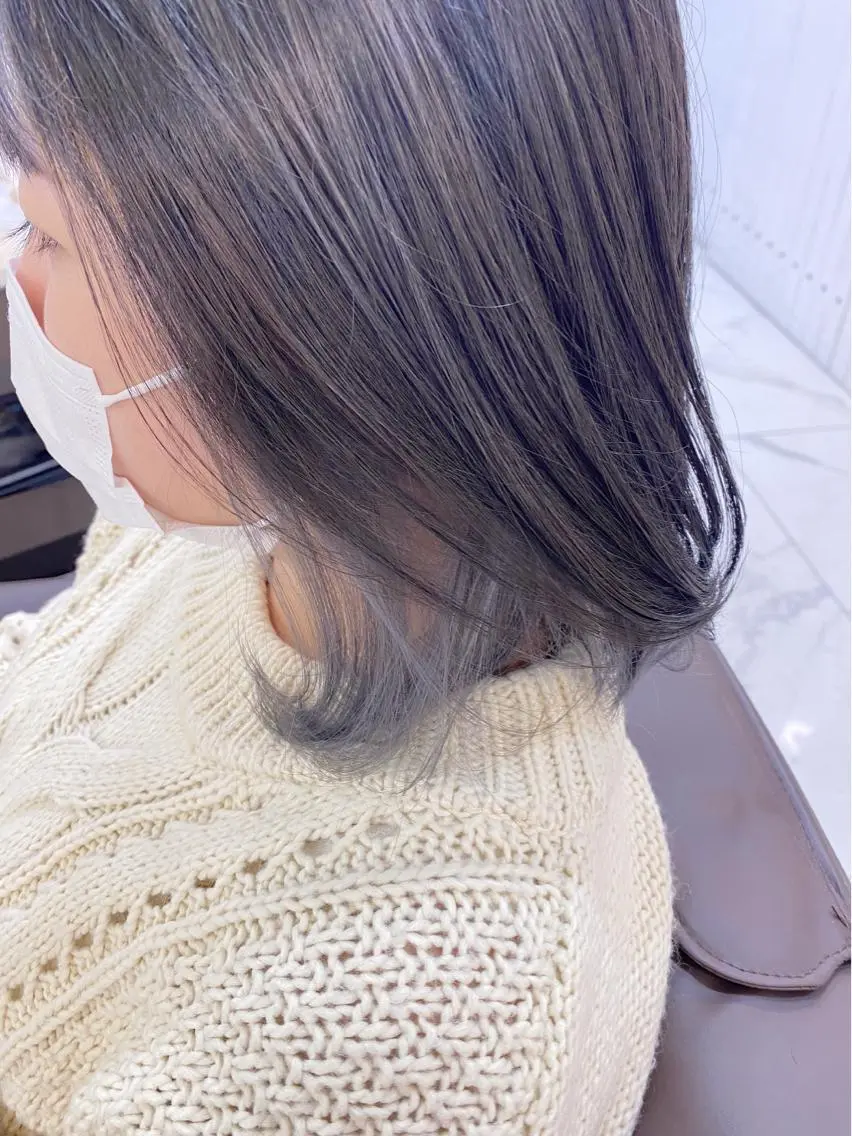 ミディアム カラー カット ヘアカラー トリートメント shanti 渡辺新也✂️のヘアスタイル
