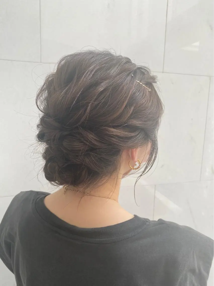 ヘアアレンジ ヘアセット 透明感モテ艶髪カラー Gallicaイリサのヘアスタイル
