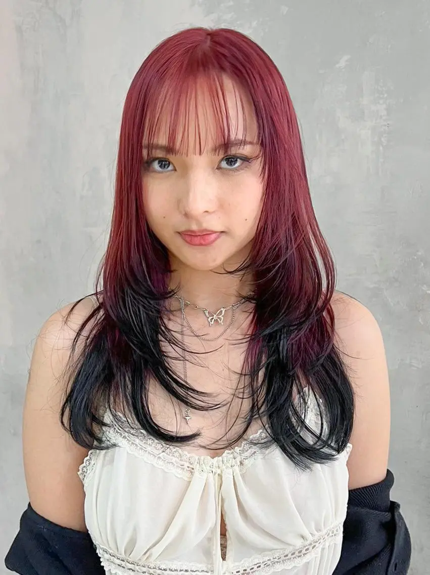 カラー セミロング ピンクカラー レイヤーカット カット ヘアカラー トリートメント ITbyALBUM 浦和店のヘアスタイル