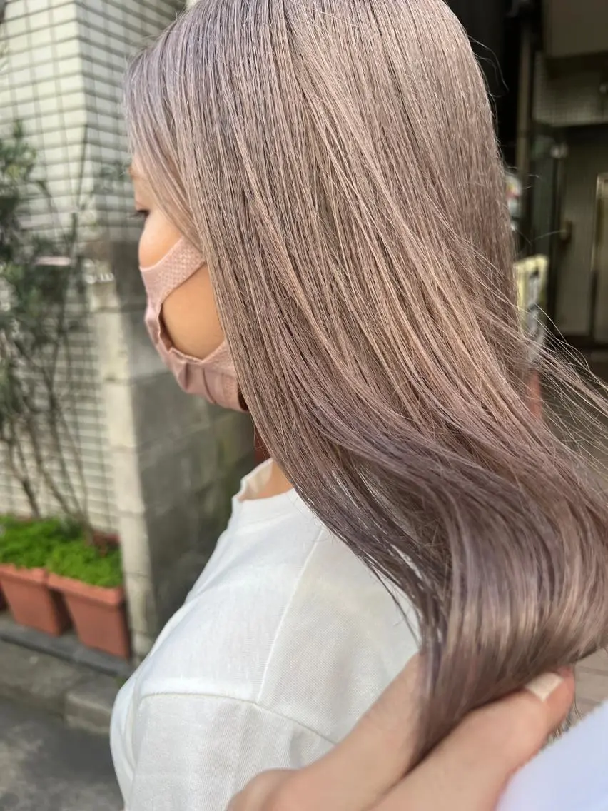 セミロング カラー ヘアアレンジ ベージュカラー ブリーチ ピンクカラー カット ヘアカラー トリートメント 🌿ショート🌿 パーマ🌿淳平のヘアスタイル