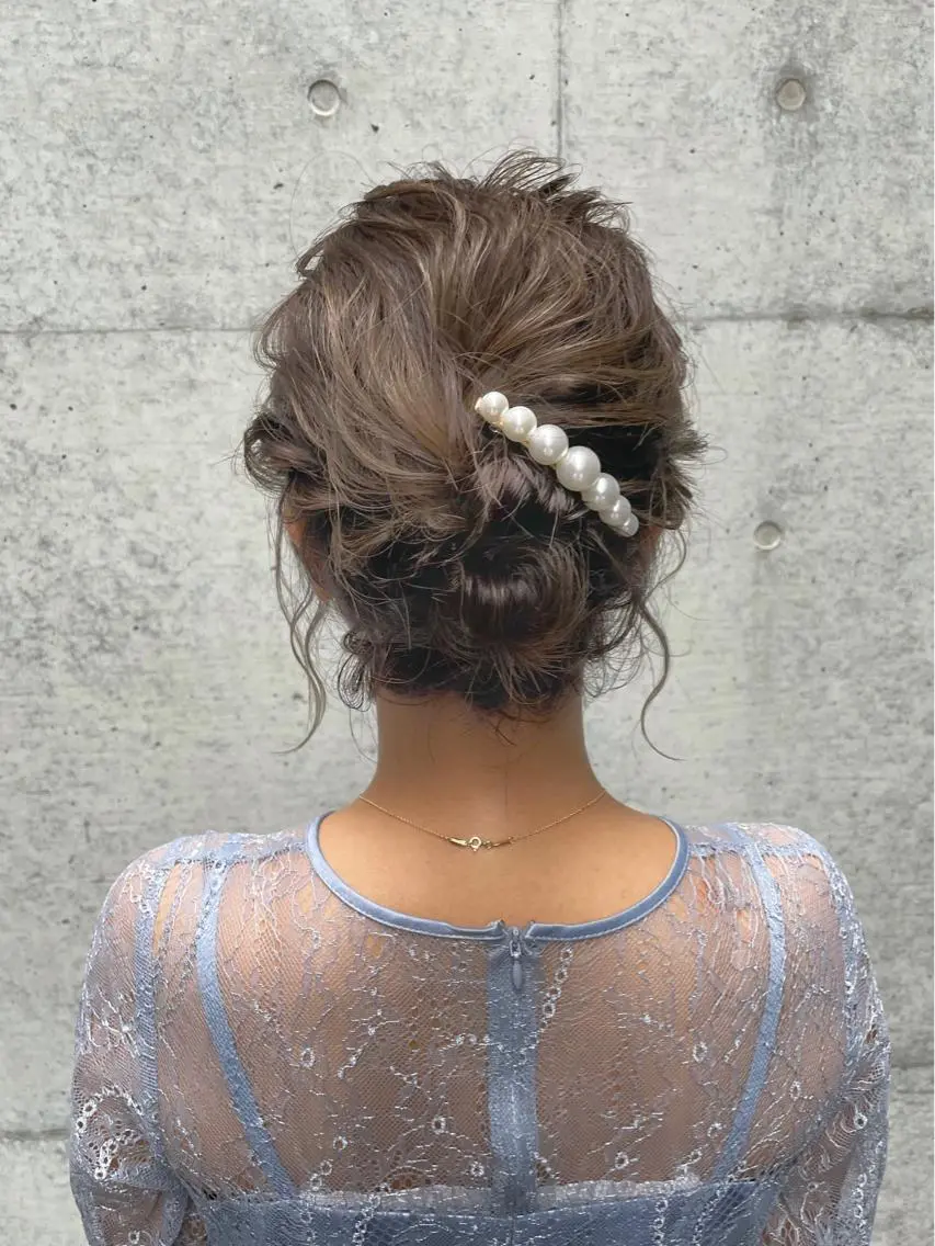 ヘアアレンジ 結婚式・ブライダル ボブ 表参道ヘアアレンジ aiのヘアスタイル