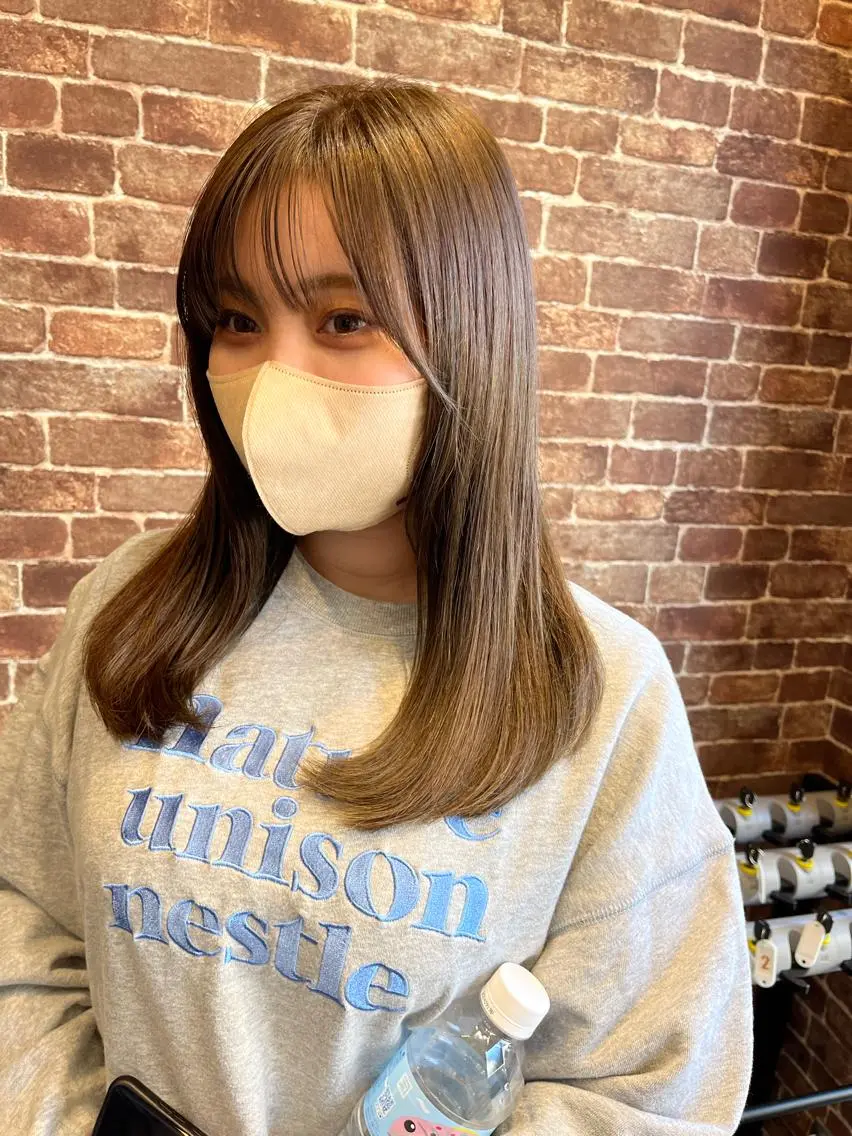 ロング カラー パーマ ヘアアレンジ メンズ キッズ ネイル マツエク・マツパ アイブロウ メンズハイライト メンズパーマ アッシュ ブラウンカラー ケアカラー 久木原 ゆりのヘアスタイル