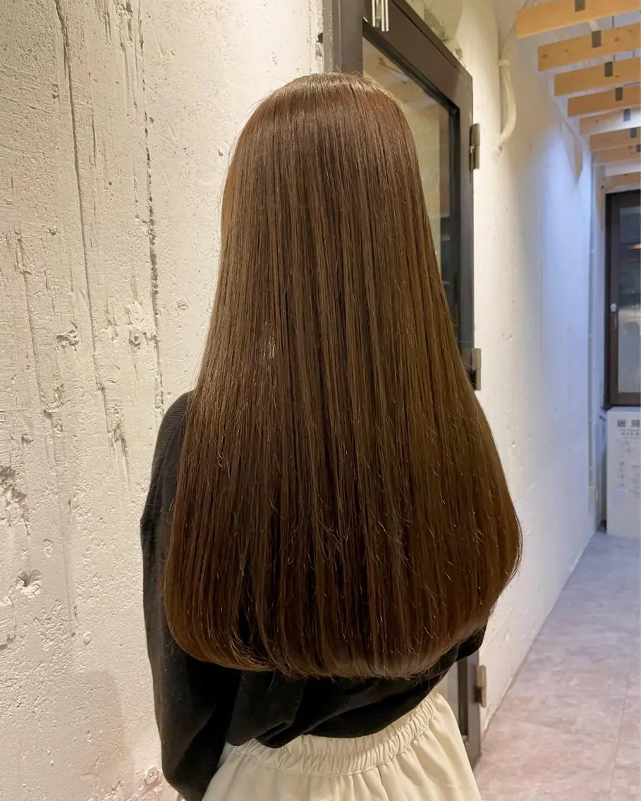 ロング カラー ブラウンカラー ヘアカラー トリートメント EIGHT 中川原 菜々子のヘアスタイル