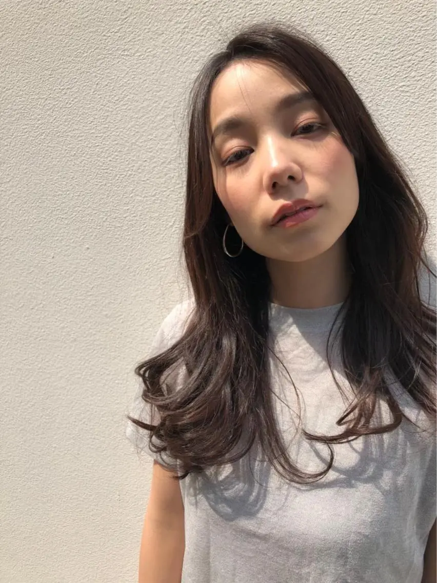 セミロング 新宿/ハイライト/ 白髪ぼかし/りきやのヘアスタイル
