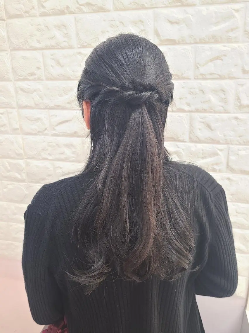 ロング ヘアアレンジ 簡単アレンジ きれいde チュッ!のネイルデザイン