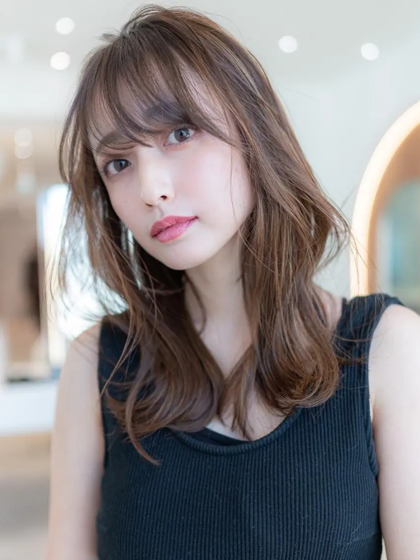 ミディアム カラー カット ヘアカラー トリートメント 🉐レイヤー/塩見 弘樹🉐渋谷のヘアスタイル
