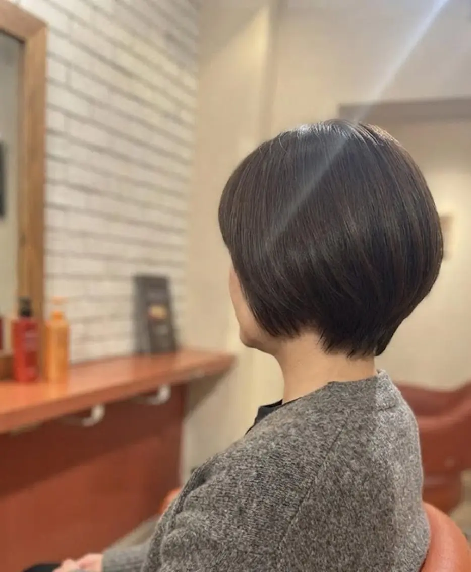 ショート カラー ブラウンカラー グラデーションカラー ハイライトカラー ボブ ハイライト カット ヘアカラー トリートメント flencia 丸 和博|カットのヘアスタイル
