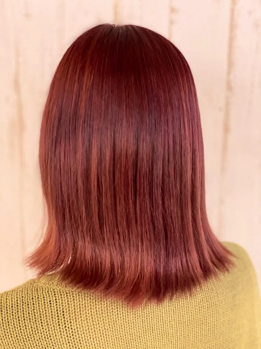 カラー ブリーチ ピンクカラー 米林 遼のヘアスタイル