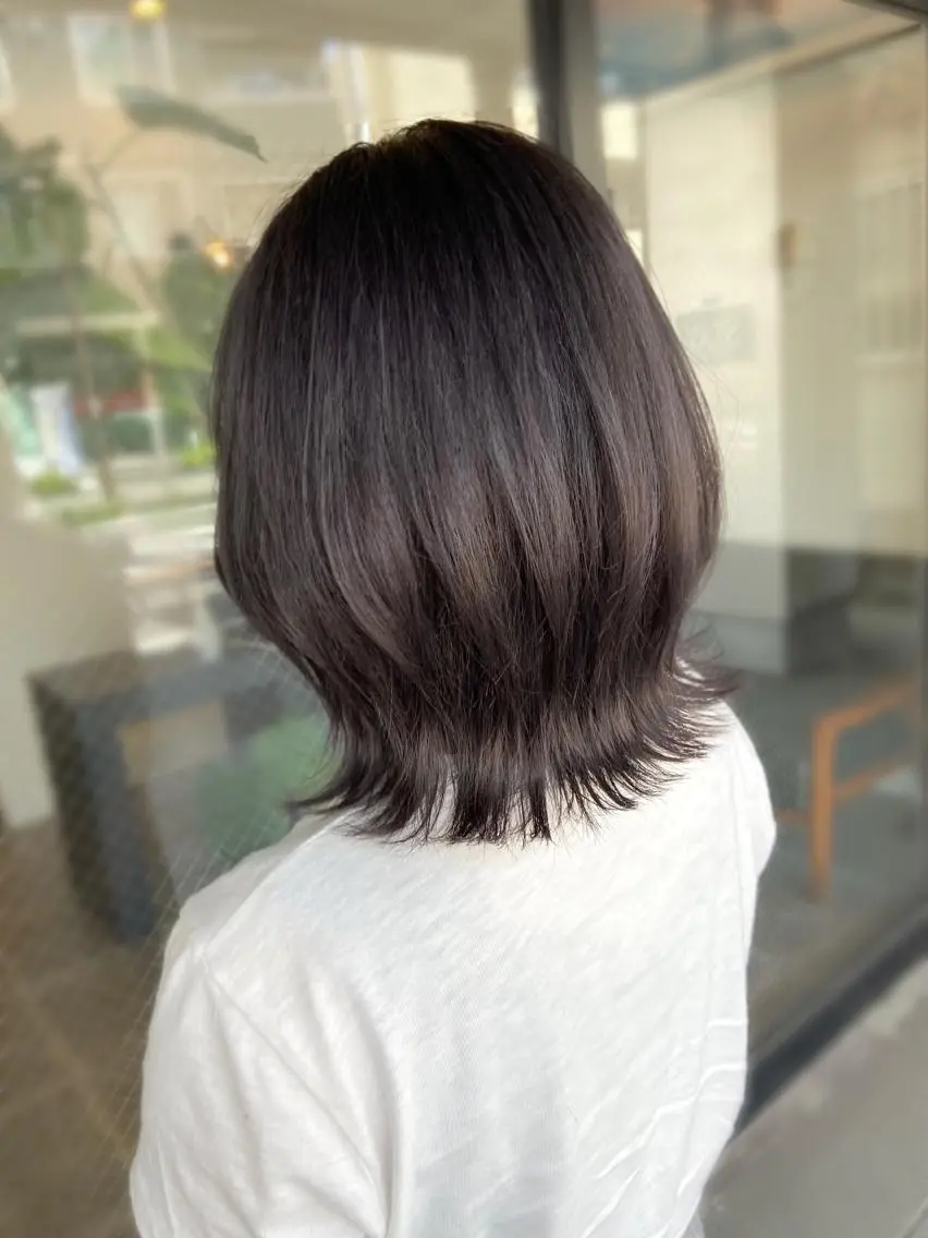 ミディアム くびれヘア 柏韓国ヘア 白石芽衣のヘアスタイル