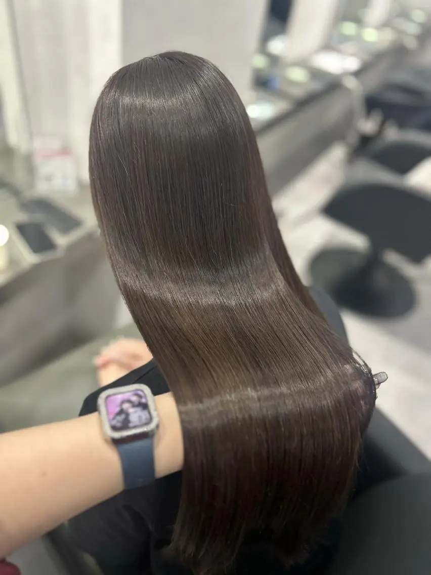 ロング ショートボブ ボブ ハイライト 髪質改善 レイヤーカット 縮毛矯正 N° jemica 札幌のヘアスタイル
