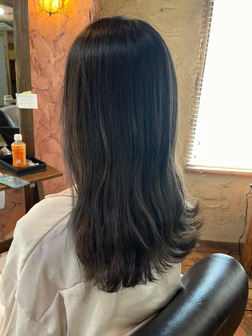 ロング カラー グレージュ メンズパーマ🌀/ 中村郁未のヘアスタイル