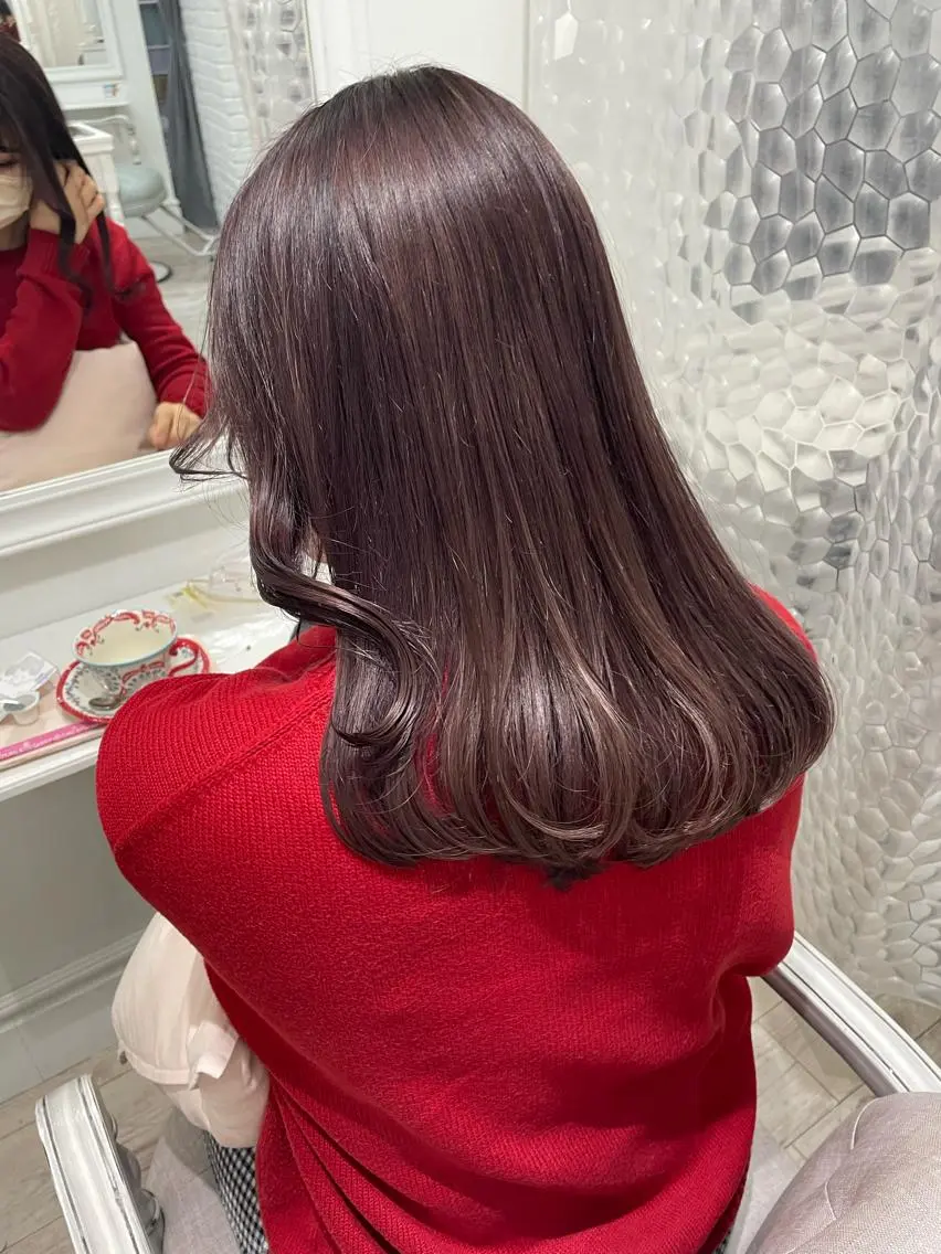 セミロング カラー カット 縮毛矯正 トリートメント miyu /大阪美容室のヘアスタイル