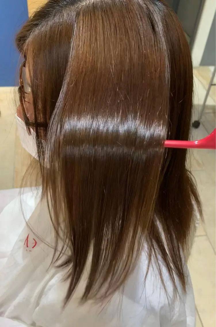 ミディアム カラー ヘアカラー トリートメント 【髪質改善/透明感】 上野 聖斗のヘアスタイル