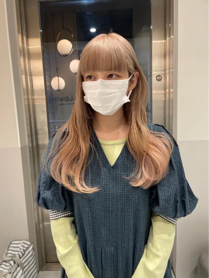 ロング カラー ヘアアレンジ ブリーチ カット ヘアカラー satsuki 暖色・ブラウンカラーのヘアスタイル