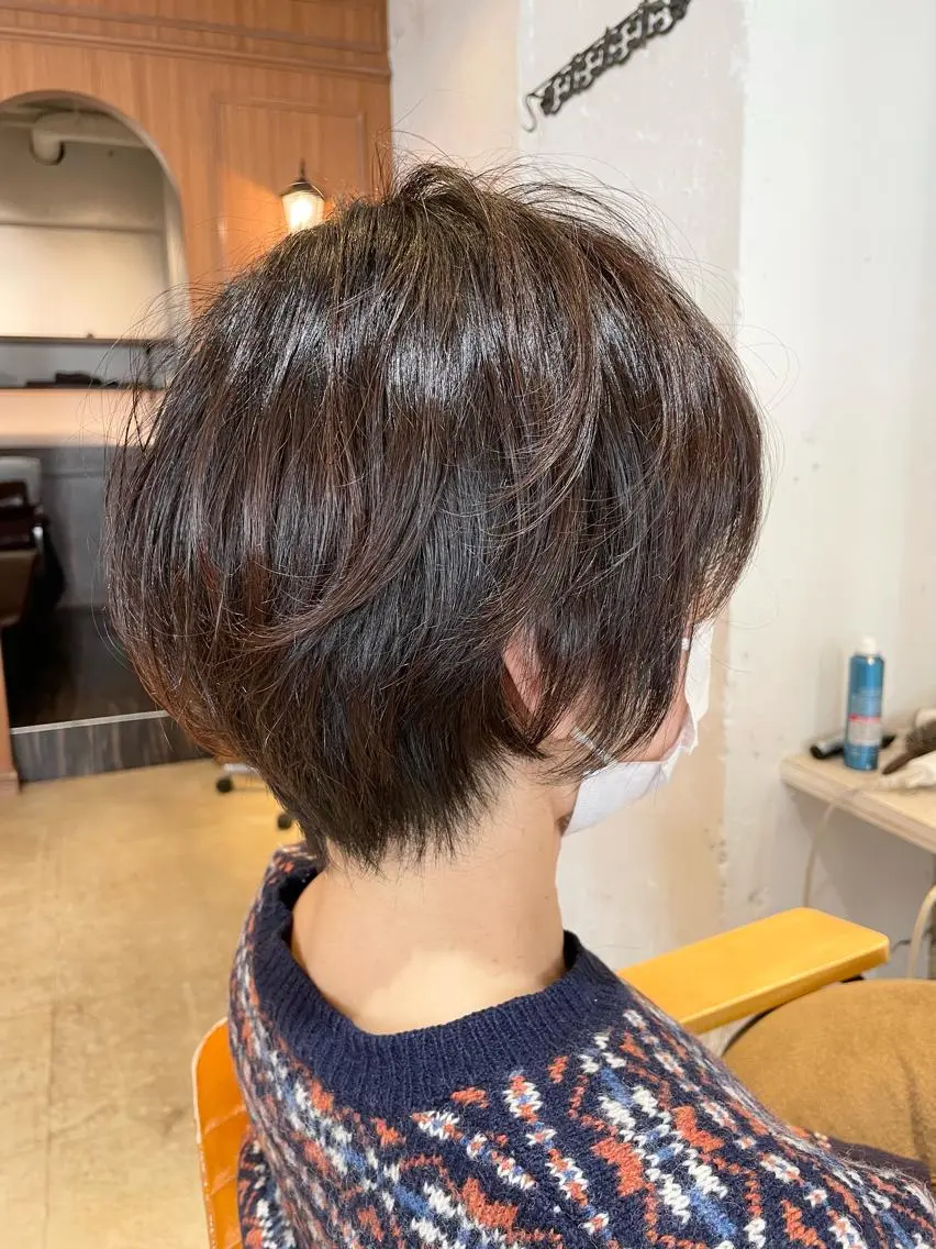 ショート カラー ショートボブ ブラウンカラー ショコラブラウン ボブ ショートヘア カット ☘️当日OK☘️ 鍋島直大のヘアスタイル