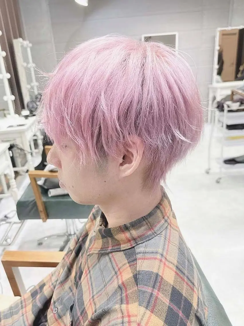 カラー メンズ メンズブリーチ メンズハイトーン マッシュ ブリーチ ダブルカラー DAYS Men’sのヘアスタイル