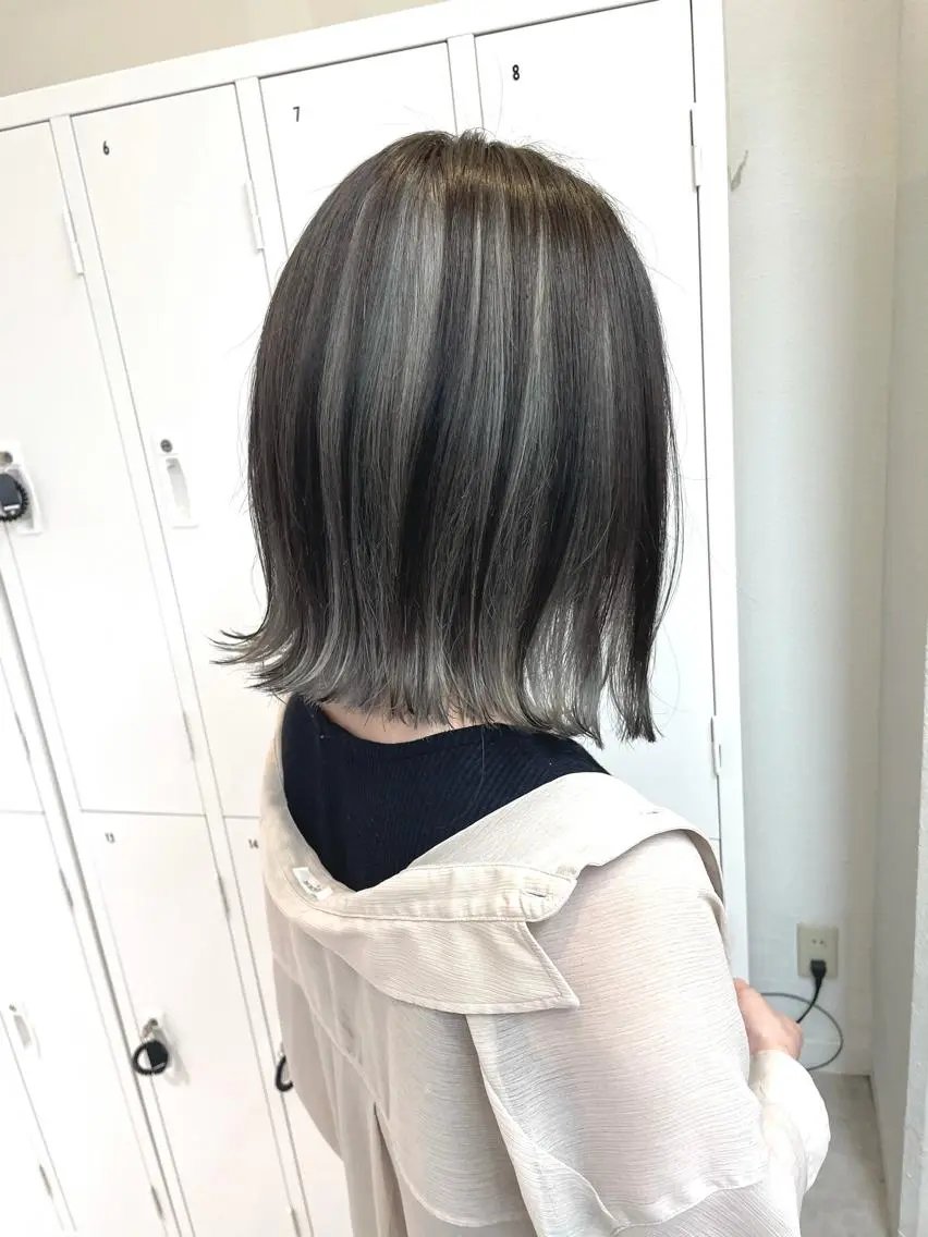 ミディアム カラー インナーカラー 田中大星 /ボブ 縮毛矯正のヘアスタイル