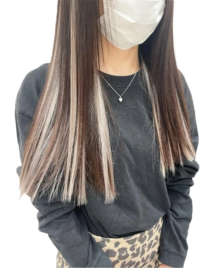 セミロング カラー シールエクステ エクステ 新宿駅近♡個室 ♡関口三都季🌜のヘアスタイル