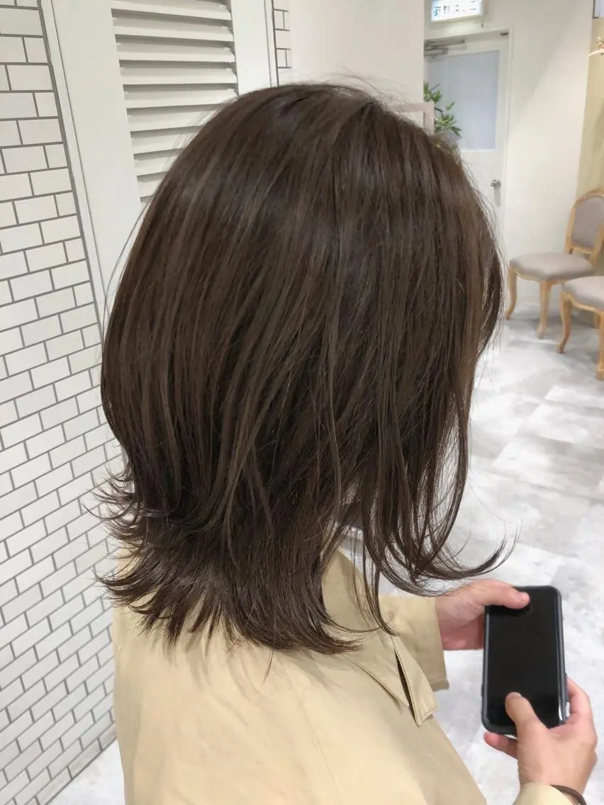 ミディアム カラー カット ヘアカラー トリートメント 似合わせかわいい カット【店長】珱翔のヘアスタイル