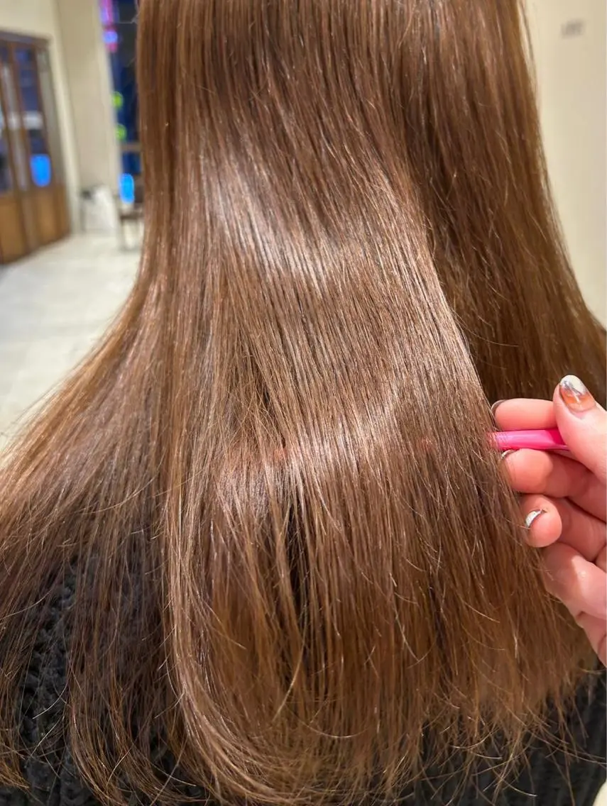 ロング 縮毛矯正 ミディアムヘア Chifumiのヘアスタイル