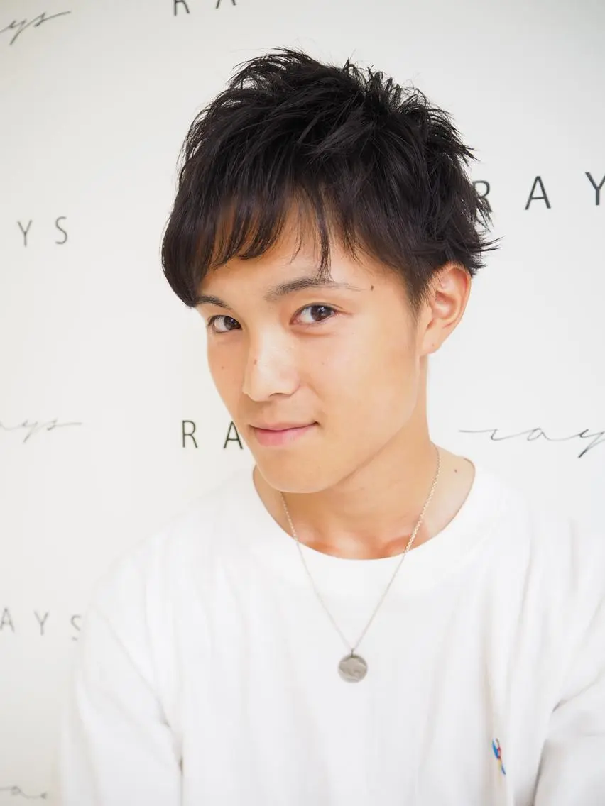 メンズ マッシュ ツーブロック 斉藤大河 カラー/縮毛矯正のヘアスタイル