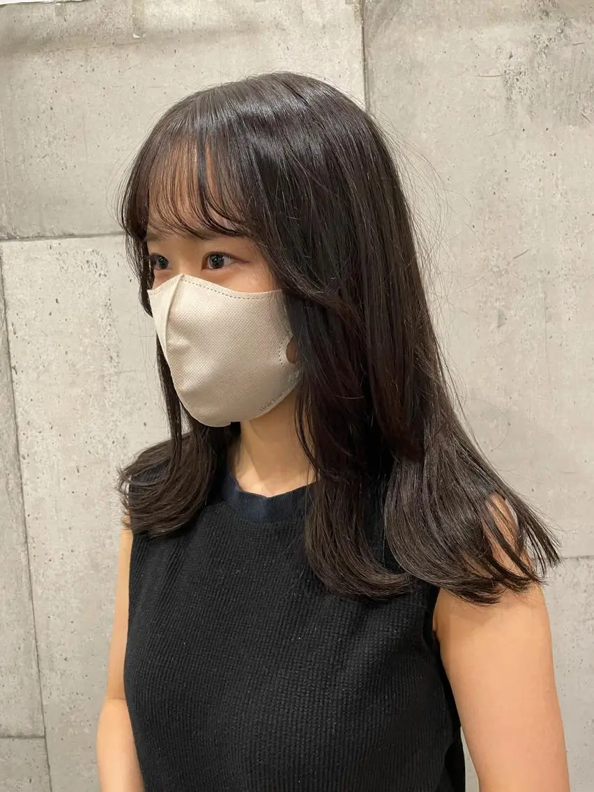 ミディアム エクステ 大内 志穂のヘアスタイル