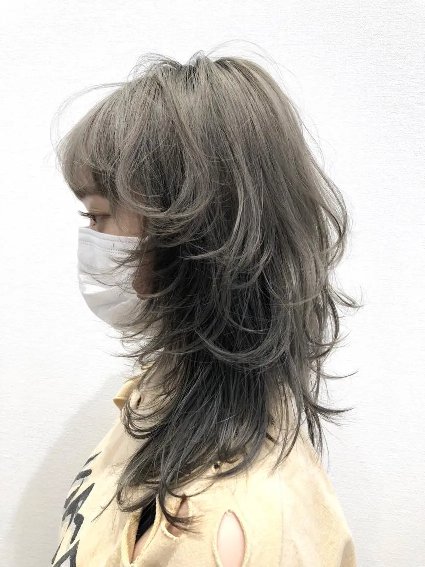 ロング レイヤーカット ウルフカット ウルフレイヤー 日野・八王子レイヤー ワタナベリョウマのヘアスタイル