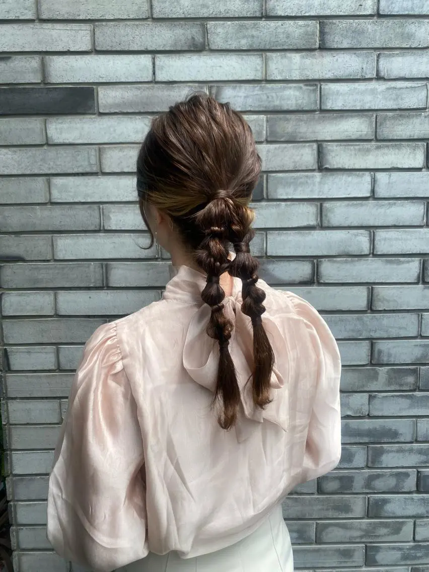 ヘアアレンジ 檜谷 晴　顔周りカットのヘアスタイル