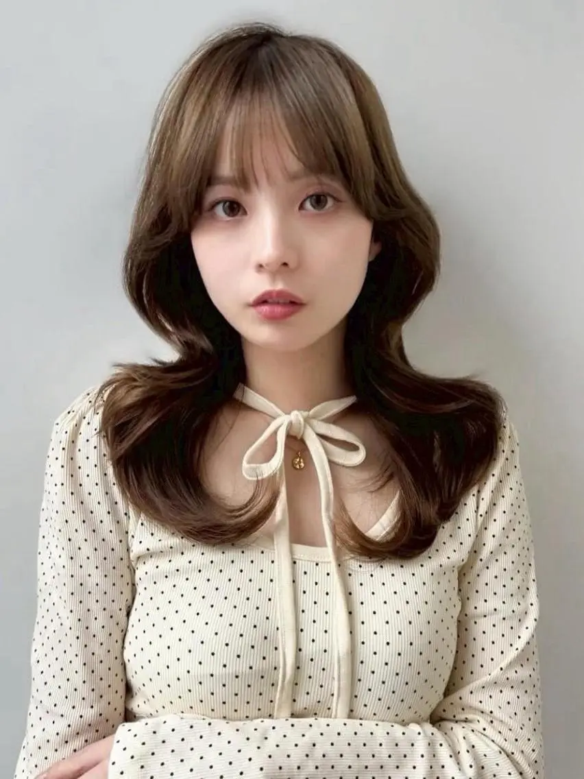 ロング カット ヘアカラー トリートメント 中村 かおりのヘアスタイル