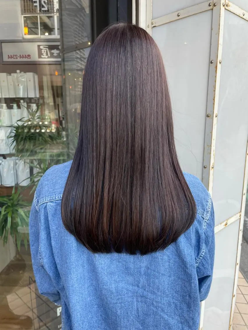 ロング カラー グレージュ ラベンダーカラー ラベンダーグレージュ ラベンダーグレー いまじゅく あおいのヘアスタイル