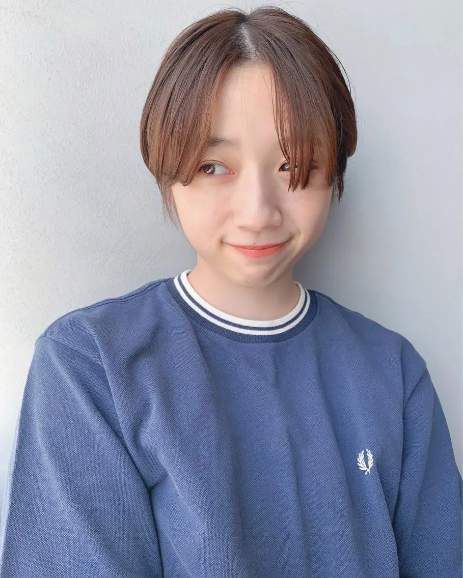 ショート カラー ボブパーマコテ巻き風 パーマNo1深江秀平のヘアスタイル
