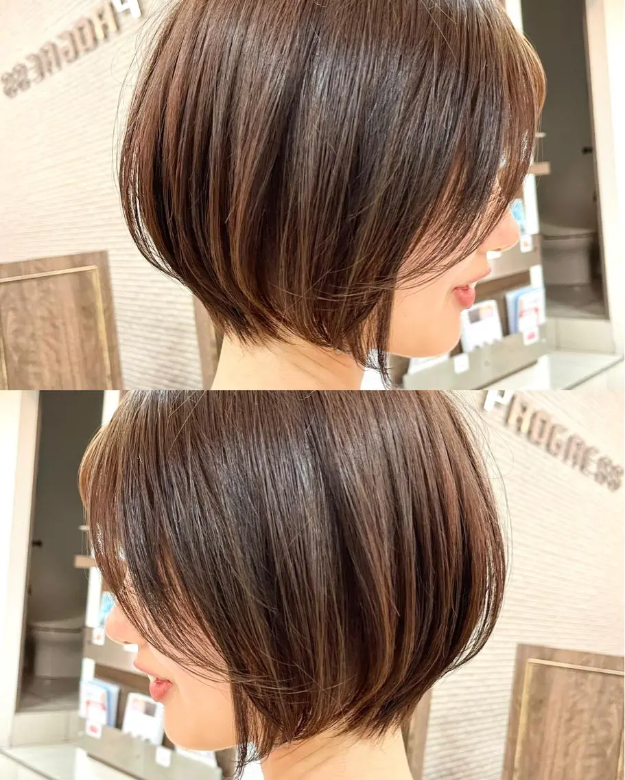 ショート ショートボブ ハンサムショート ボブ くびれヘア ハイライト カット ヘアカラー トリートメント ✨髪質改善・縮毛矯正 専門美容室マーベルのヘアスタイル