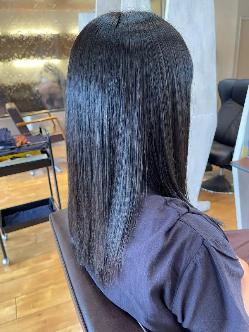 セミロング 縮毛矯正 トリートメント 梶谷 和希のヘアスタイル