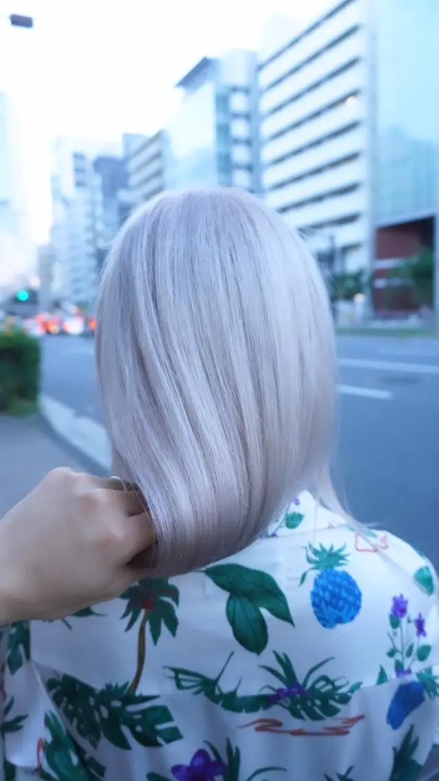 ミディアム カラー ヘアカラー ハイトーン特化サロン 代表 中谷蓮のヘアスタイル