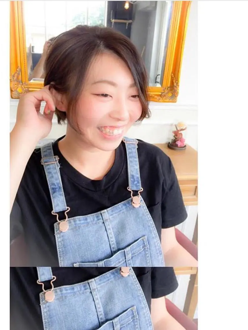 ショート カラー ハイライトカラー ハイライト ショートヘア 松田 由貴のヘアスタイル