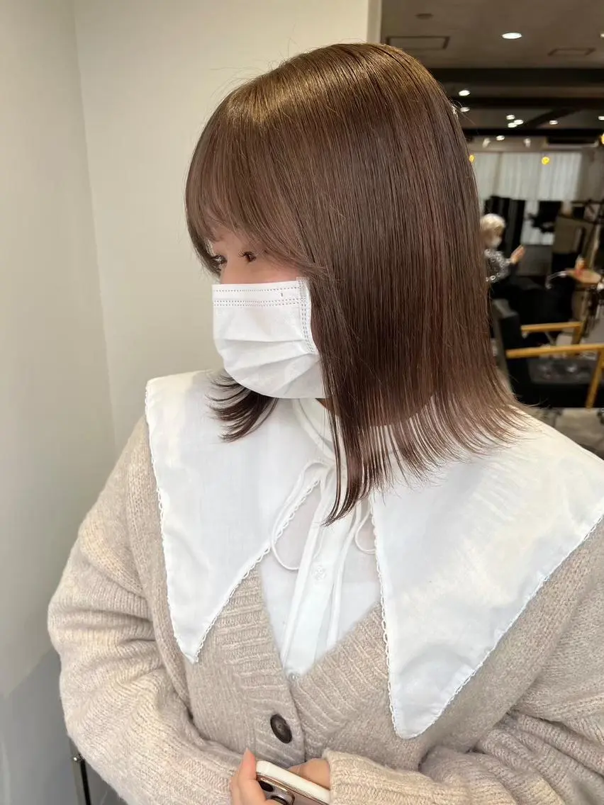 ミディアム カラー ブラウンカラー 中明度/透明感 🥀那波のヘアスタイル