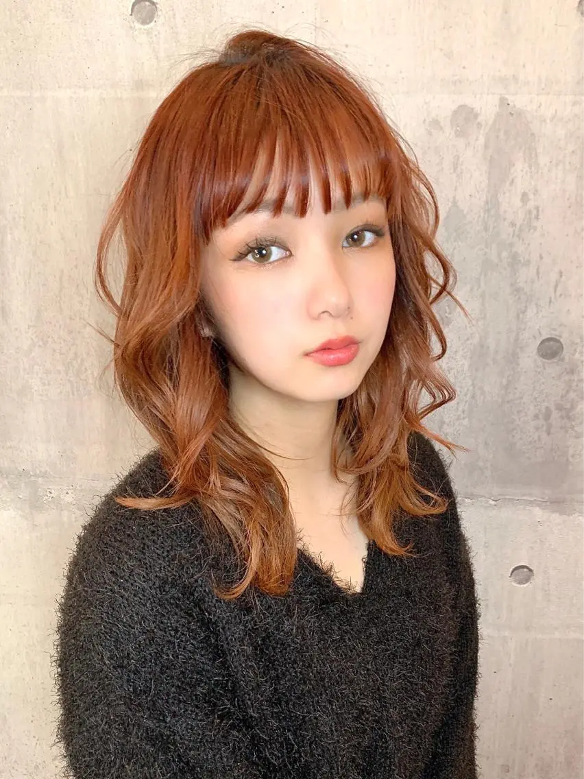 セミロング カラー パーマ メンズ縮毛矯正 細谷碧海のヘアスタイル