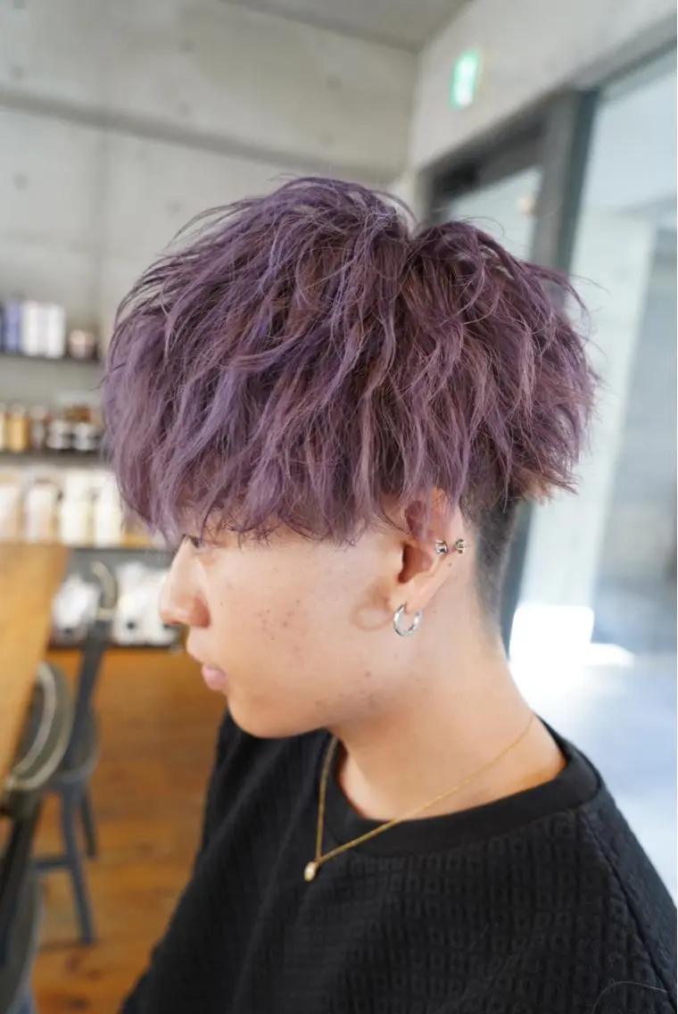 ショート カラー メンズ カット ヘアカラー 西岡 優太のヘアスタイル