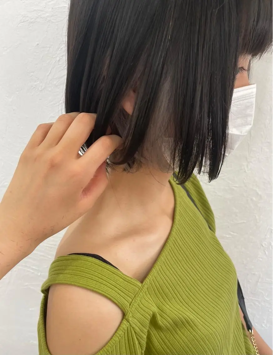 ミディアム カラー ブリーチ 河野 満月のヘアスタイル