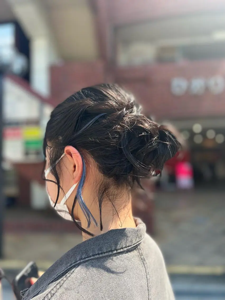 ショート ヘアアレンジ シールエクステ エクステ ERINA 🤍のマツエク・マツパデザイン