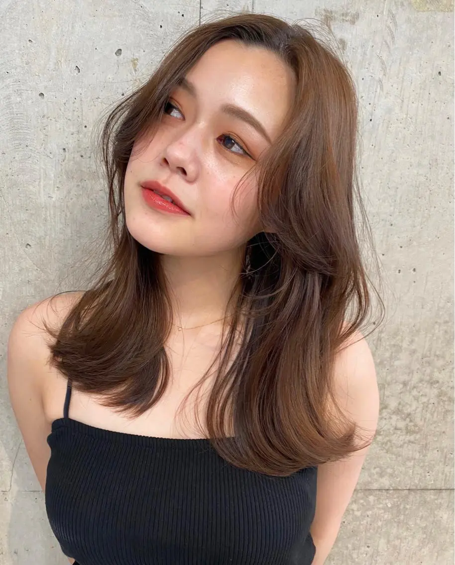 セミロング カラー ベージュカラー Pia ツボイ ケイタのヘアスタイル