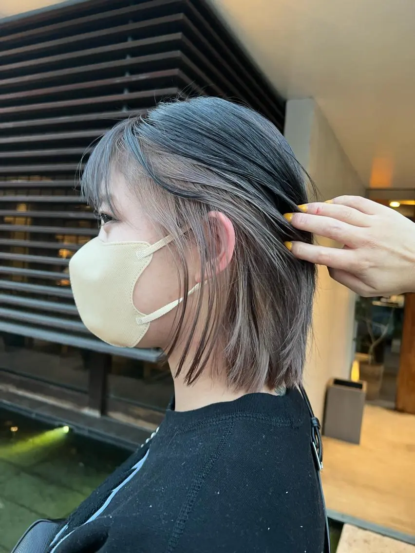 ミディアム カラー カット ヘアカラー トリートメント 中井 一葉のヘアスタイル